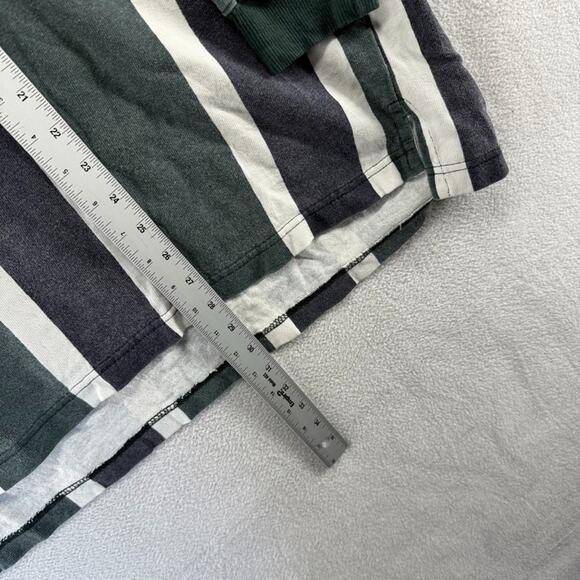 Vintage Britches Rugby Shirt Men's XL Green Blue Vertically Striped Colorblock - Picture 3 of 9